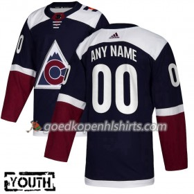 Colorado Avalanche Custom Adidas 2018-2019 Alternate Authentic Shirt - Kinderen